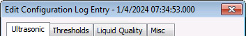 Edit Configuration Log Entry